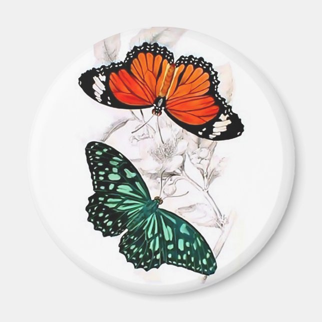Smör - Orange och Grönt Magnet (Framsidan)