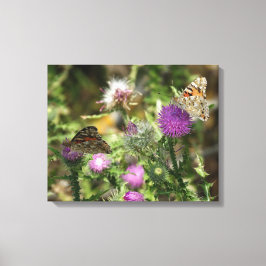 Smör på blommor - en enda utskrift av foto canvastryck