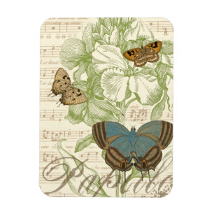 Smör på Lakan Music med Blommigt Design Magnet