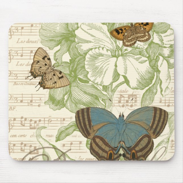 Smör på Lakan Music med Blommigt Design Musmatta (Framsidan)