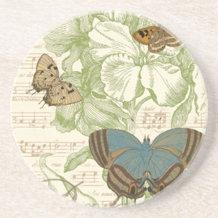 Smör på Lakan Music med Blommigt Design Underlägg