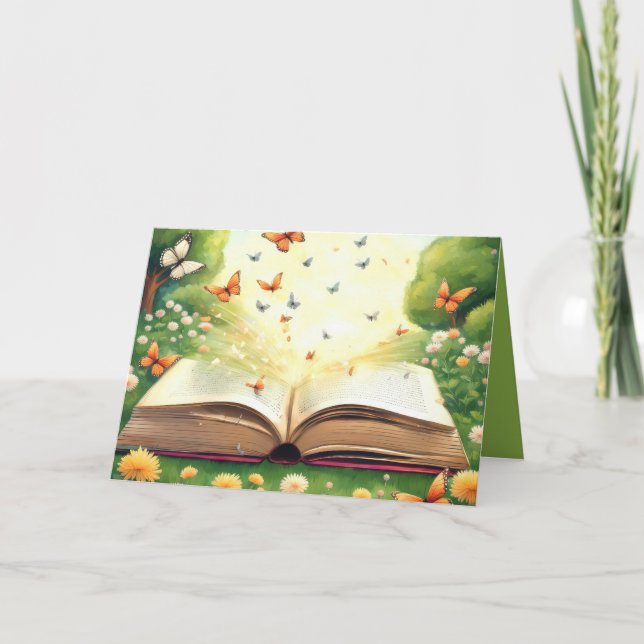 Smör som exploderar utanför öppet Bok Kort (Framsida)