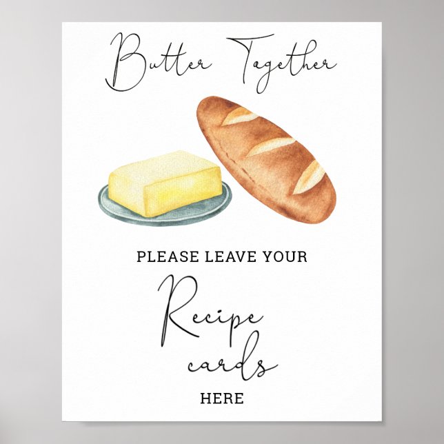 Smör tillsammans - Ditt recept-kort här Poster (Framsidan)