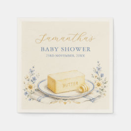 Smör Tro det Smör Baby Shower Ecru Servetter
