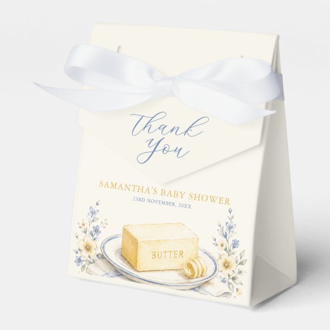 Smör Tro Det Smör Baby Shower Minimalistisk Presentaskar (Framsidan Sidan)