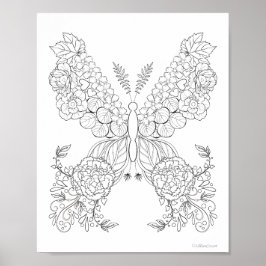 Smörblommor #10 Detaljerad färgläggning Poster