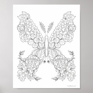 Smörblommor #10 Detaljerad färgläggning Poster