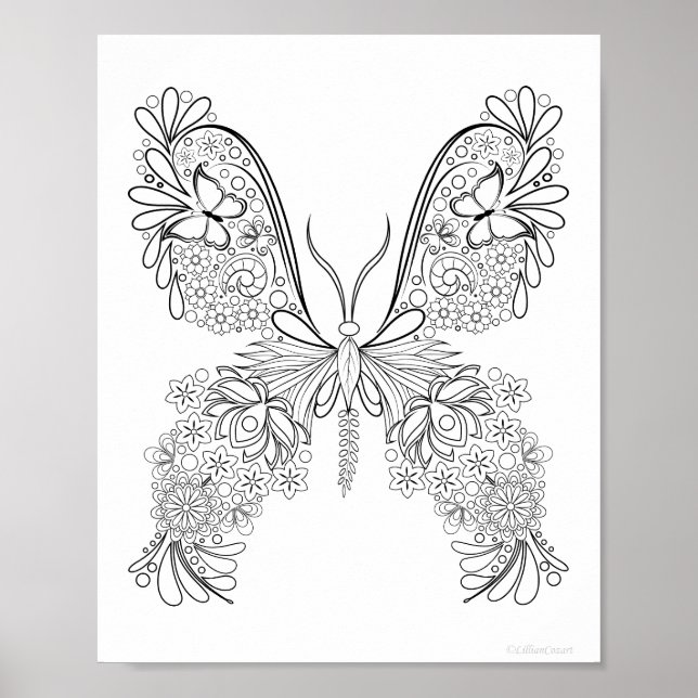 Smörblommor #3 Detaljerad Färgning Poster (Framsidan)