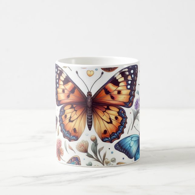Smörblommor mönster naturart kaffemugg (Center)