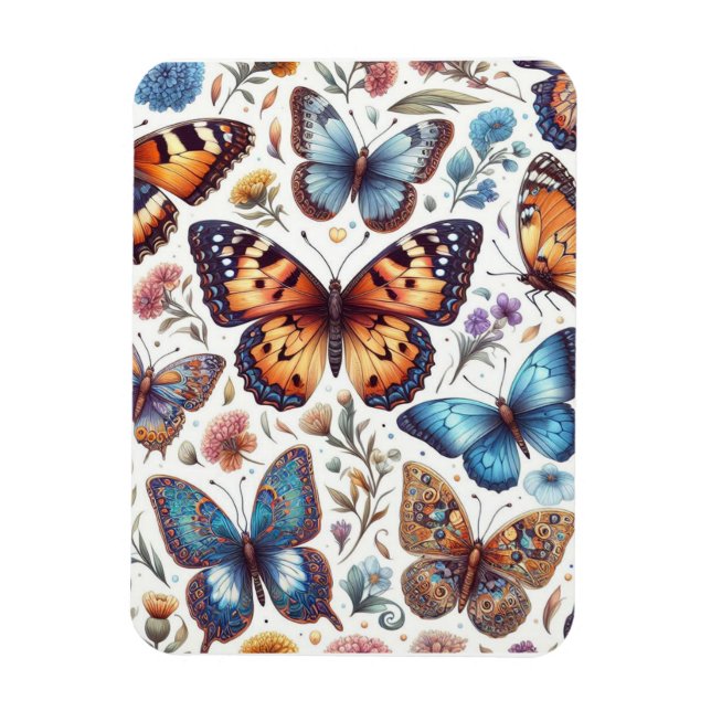 Smörblommor mönster naturart magnet (Vertikal)