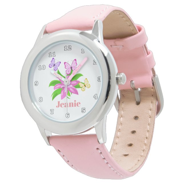 Smörblommor och blommor, av flickor armbandsur (Vinklad)