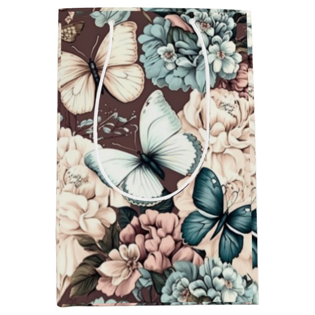 Smörblommor och blommor, bruna dekor (Framsidan)