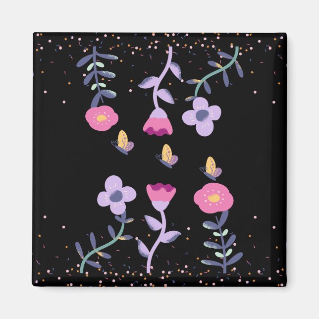 Smörblommor och blommor magnet (Framsidan)