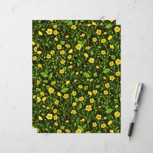 Smörblommor på svart