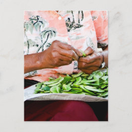 Smörbönadamen Vykort