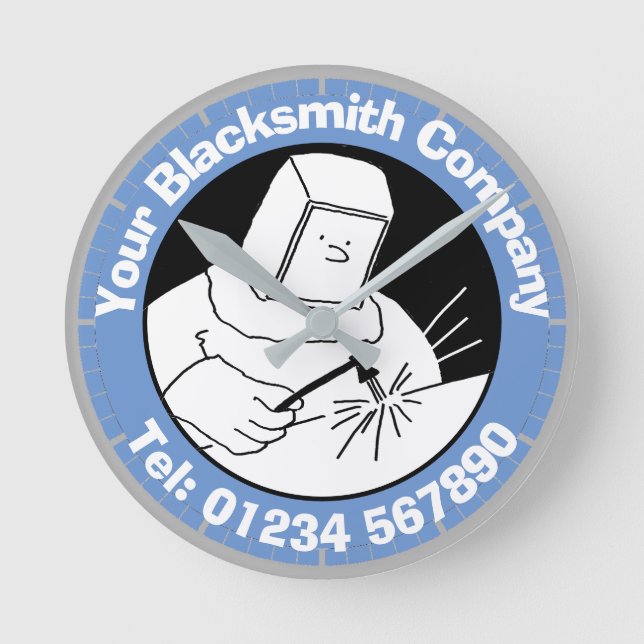 Smördyner, svetsar och stålfabrikat rund klocka (Framsida)