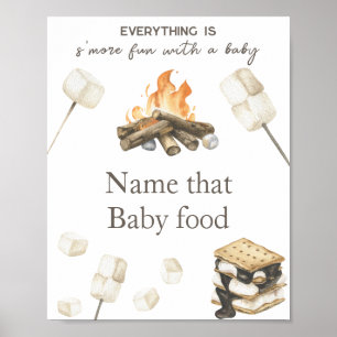S'more Baby shower Namnge den barnmaten Poster