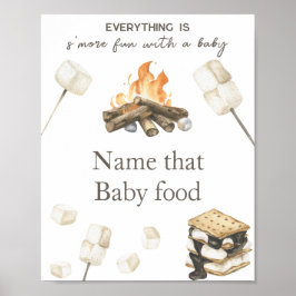 S'more Baby shower Namnge den där barnmaten Poster