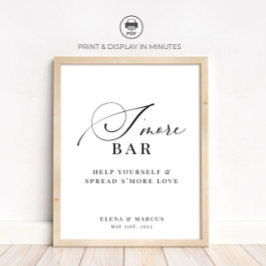 S'more Bar Bröllop Elegant Modern Poster