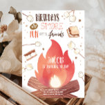 Smore Bonfire Smore Roligt Friends Camping Birthda Inbjudningar<br><div class="desc">♥ Ett perfekt till inbjudan era gäster till din lilla födelsedagsfest!</div>
