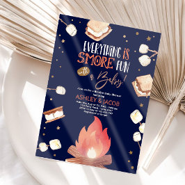 Smore Bonfire Smore Roligt Par Baby Shower Inbjudningar