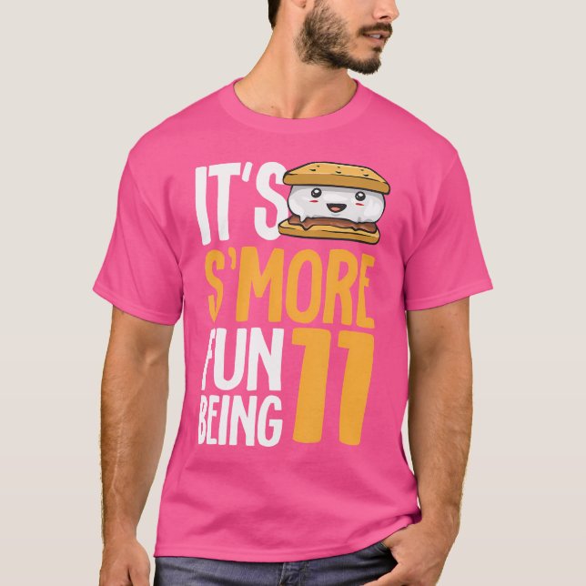 Smore Campfire 11th Birthday Marshmallow Camping S T Shirt (Framsida)
