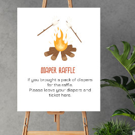 Smore Campfire Baby Shower för hårleksspel Poster