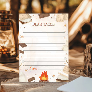 S'more Campfire Tids kapsel Notis meddelande kort