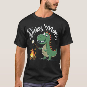 Smore Camping Lägereld Camp Campare Roliga Dinosmo T Shirt