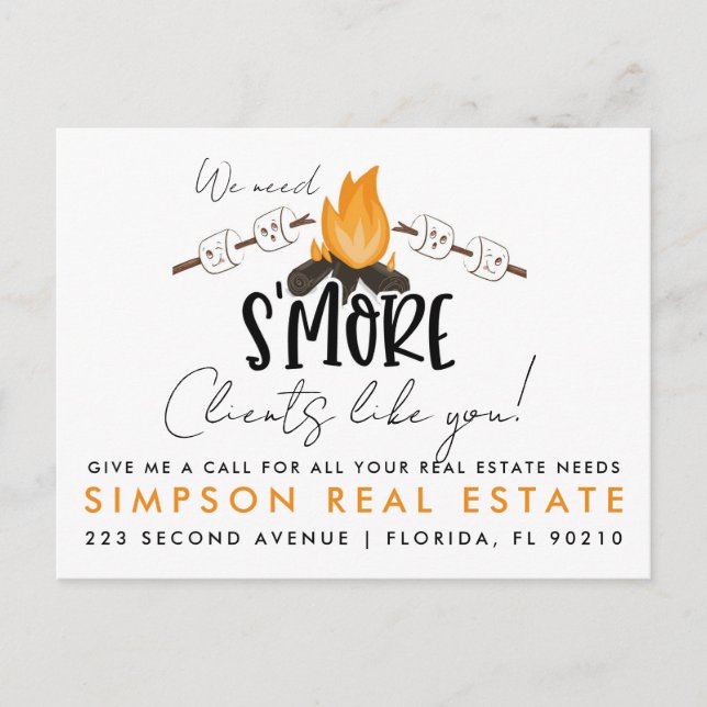 S'more Clients Real Gods Notification Postcard Meddelande Vykort (Framsida)