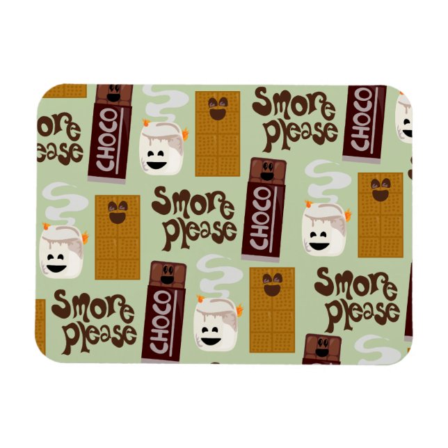 Smore Ingredients Mönster Magnet (Horisontell)