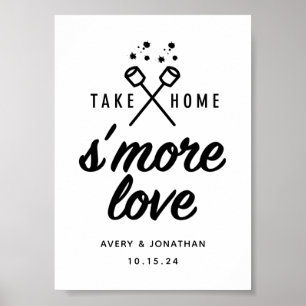 S'more kärlek 5x7 bröllopsgåva skylt