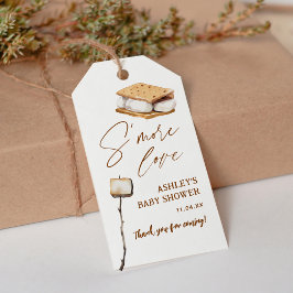 S'more kärlek Smore baby shower Presentetikett