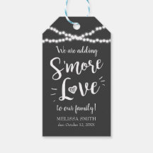 Smore Kärlek'mres Favors Baby Shower Simple Black