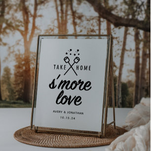 S'more kärleksbröllopspresentsskylt poster