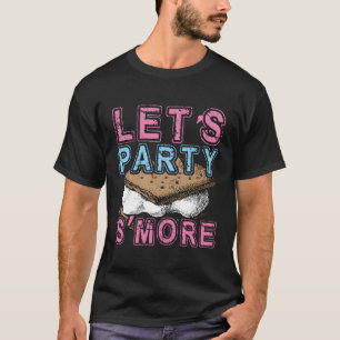 Smore Låt oss Party Campfire Camping Marshmallow G T Shirt