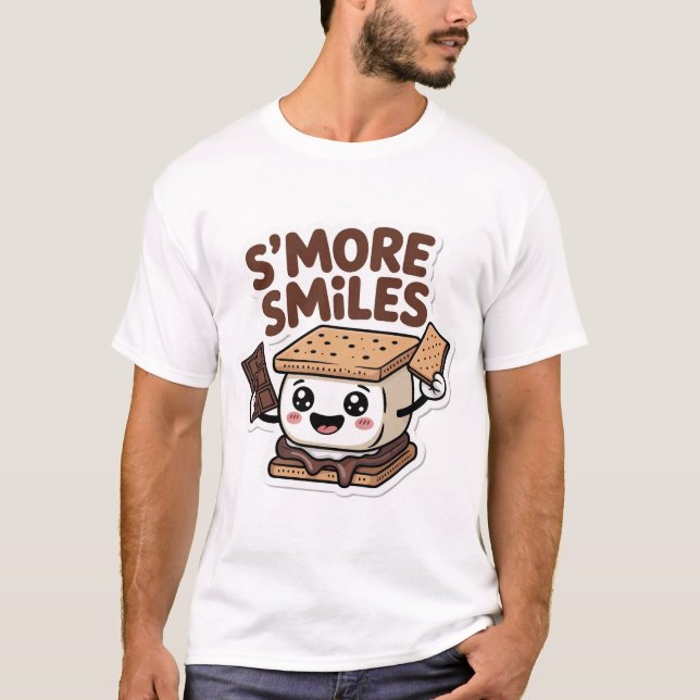 S'more Leenden Söt Kawaii Camping T Shirt (Framsida)