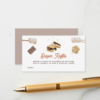 S'more Love Baby Shower Blöjlotteri Tilläggskort