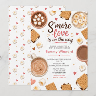 S'more Love Baby Shower Marshmallow Inbjudningar