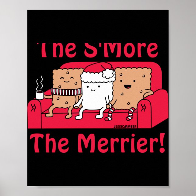 Smore Merrier Cute Kids Cartoon Christmas  Poster (Framsidan)