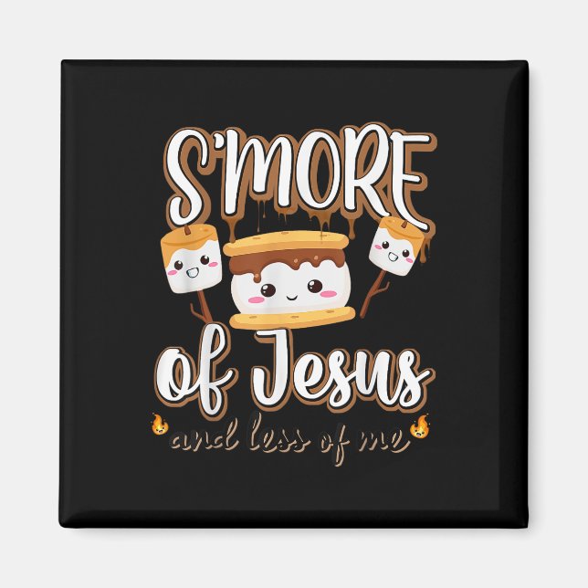 Smore of Jesus Mindre Christian Camper Camping Magnet (Framsidan)