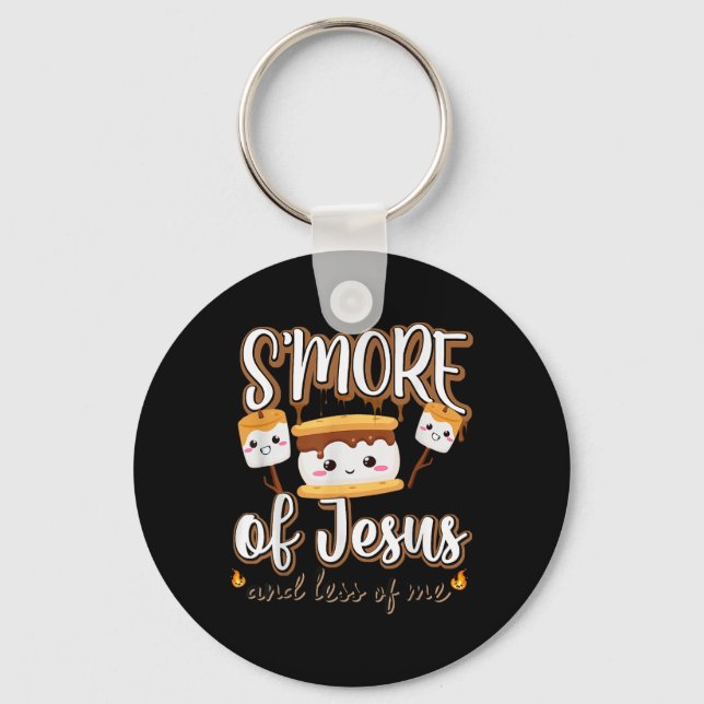 Smore of Jesus Mindre Christian Camper Camping Nyckelring (Framsida)