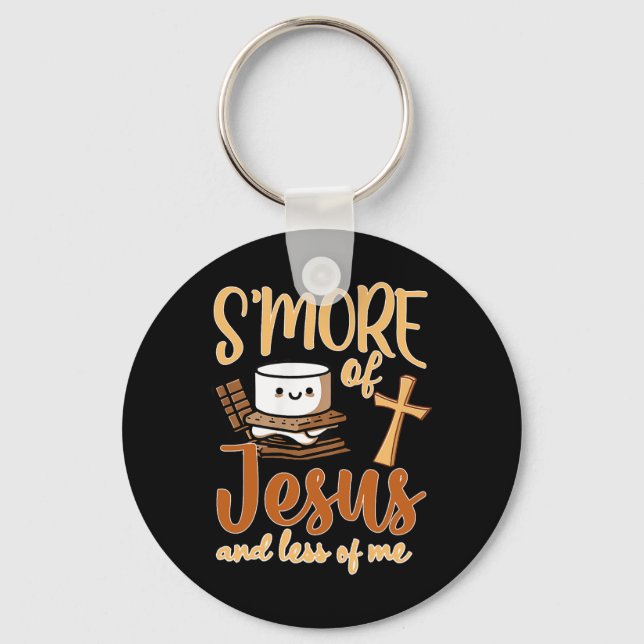 Smore of Jesus Mindre Christian Camper Camping Nyckelring (Framsida)