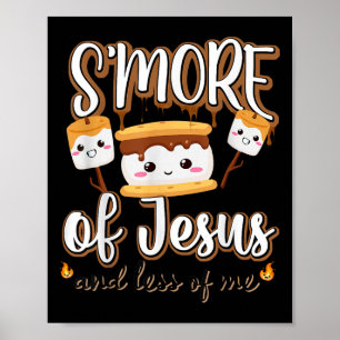 Smore of Jesus Mindre Christian Camper Camping Poster