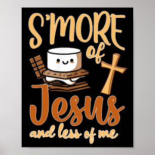Smore of Jesus Mindre Christian Camper Camping Poster