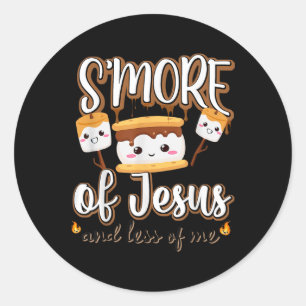 Smore of Jesus Mindre Christian Camper Camping Runt Klistermärke