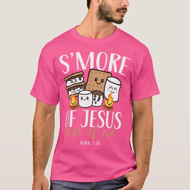 Smore of Jesus Mindre Christian Camper Camping T Shirt (Framsida)
