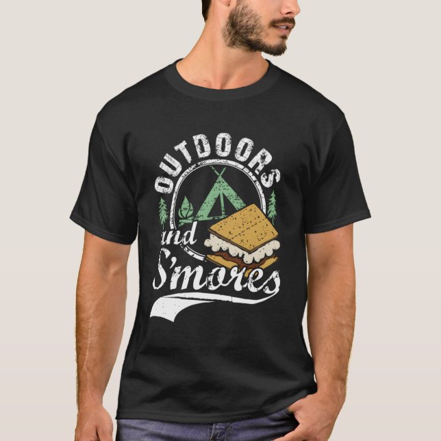 Smore Outdoor S'Mores Camg Campfire T Shirt (Framsida)