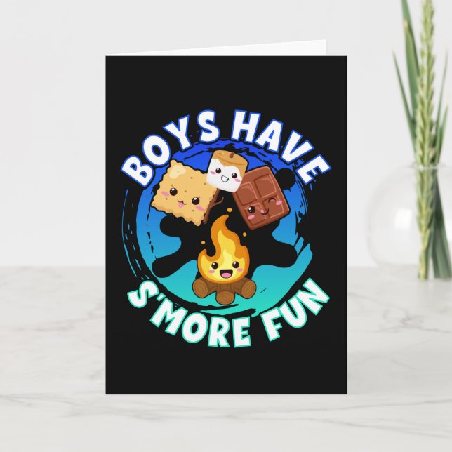 Smore Roligt Boys Kids Campfire Kort (Framsida)