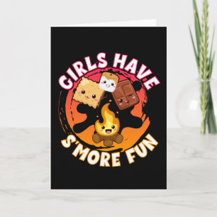 Smore Roligt Girls Kids Campfire Kort